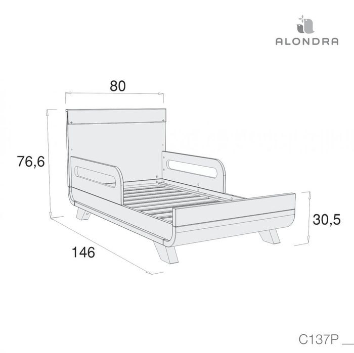 Cama Alondra Premium Kurve Essence Roble 3 Etapas - Alondra - 8431904300309