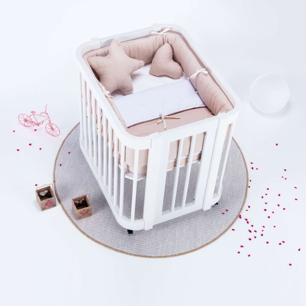 Mini Berço Convertível Alondra Crea Uno White com Colchão, Saco Cama e Protetor - Alondra - CREA1-K21-M1100-TX128