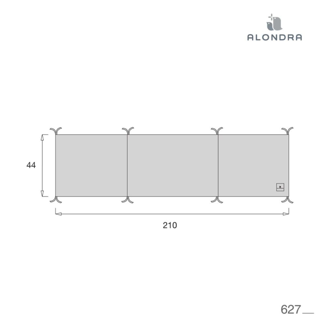 Berço Alondra Crea Due White 3 em 1 com Kit Co-Sleeping e Têxteis - Alondra - CREA2-K33-M1100-TX123