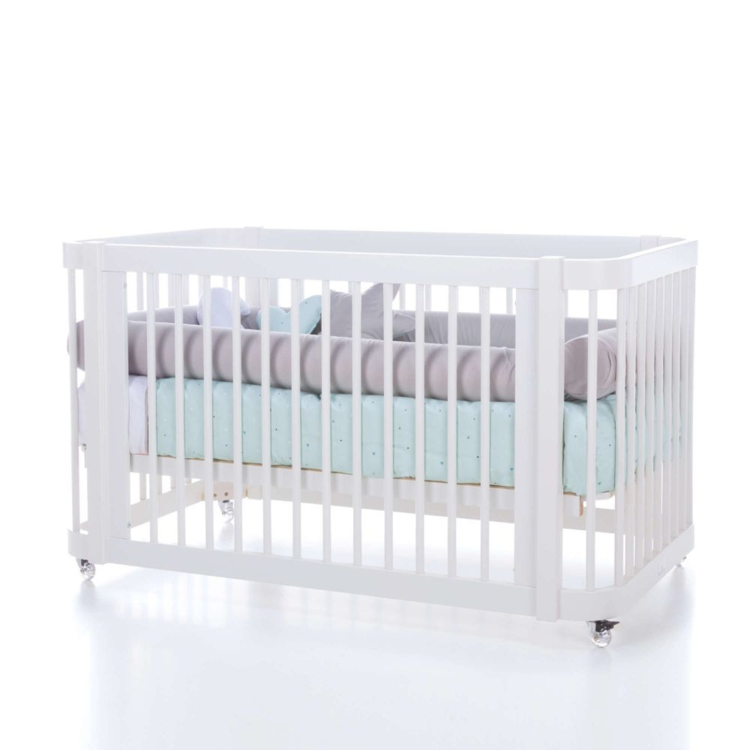 Berço Alondra Crea Tre White 4 em 1 com Saco Cama e Protetor - Alondra - CREA3-K40-M1100-TX153