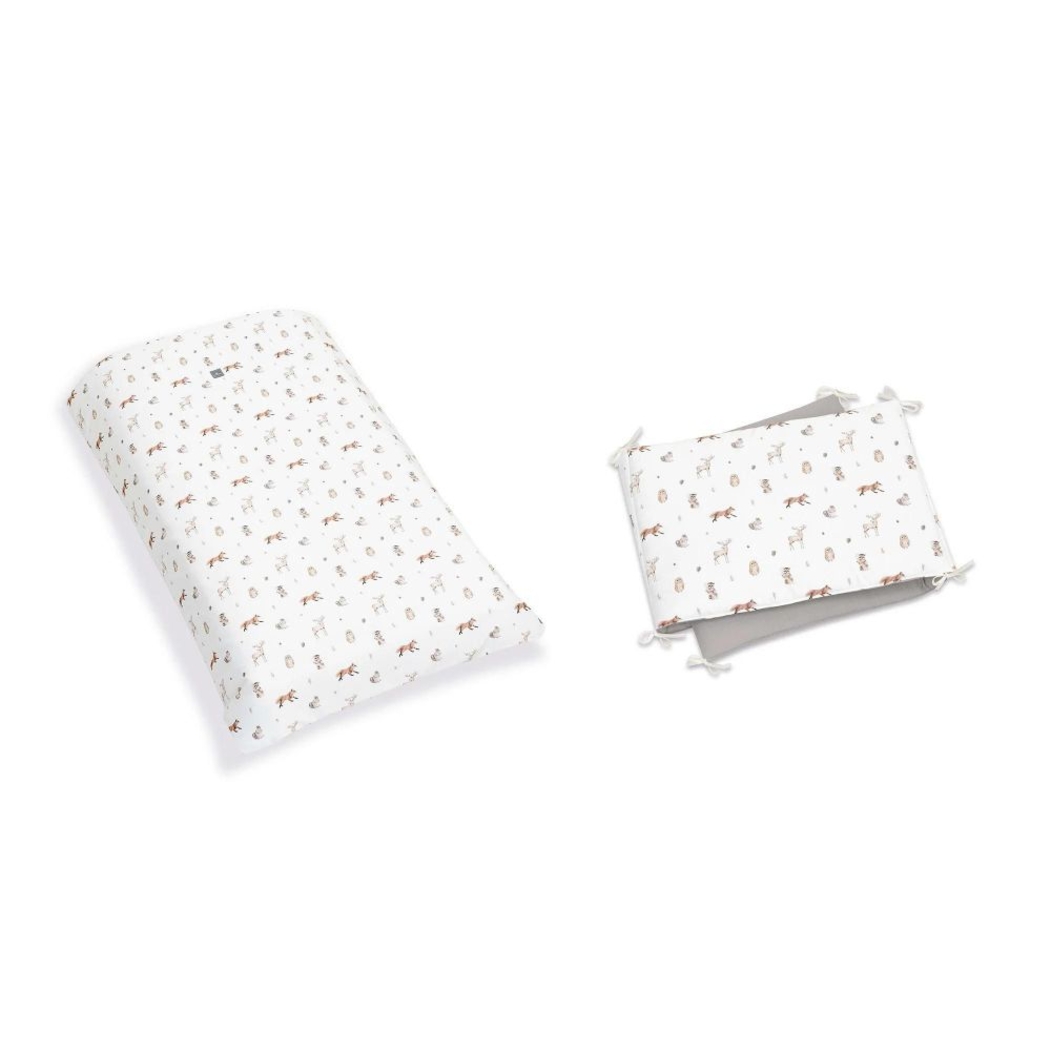 Berço Alondra Crea Tre White 4 em 1 com Edredão e Protetor - Alondra - CREA3-K41-M1100-TX148