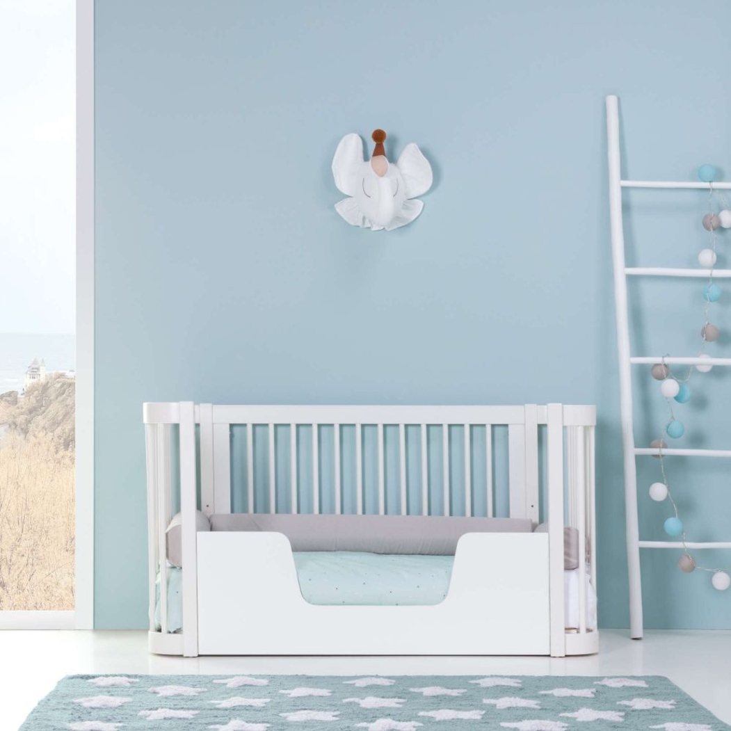 Berço Alondra Crea Tre White 4 em 1 com Colchão, Saco Cama e Protetor - Alondra - CREA3-K44-M1100-TX055