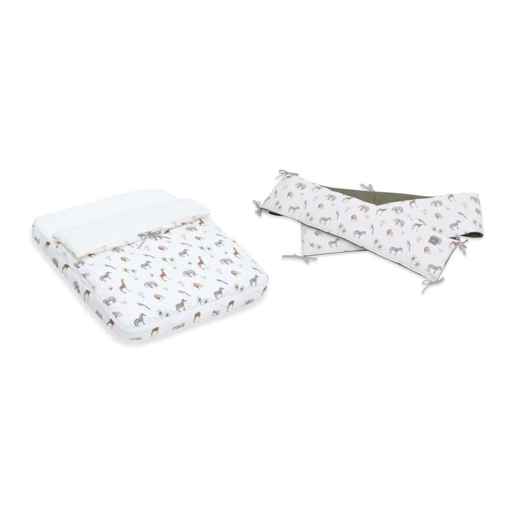 Berço Alondra Crea Tre White 4 em 1 com Colchão e Têxteis - Alondra - CREA3-K46-M1100-TX147