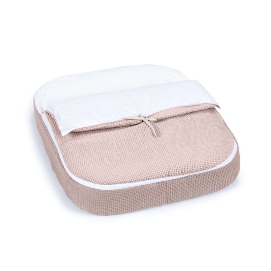 Mini Berço Convertível Alondra Crea Plus Uno Wood | Quartz com Colchão, Kit Co-Sleeping e Têxteis - Alondra - CREAPLUS1-K22-M5059-TX122