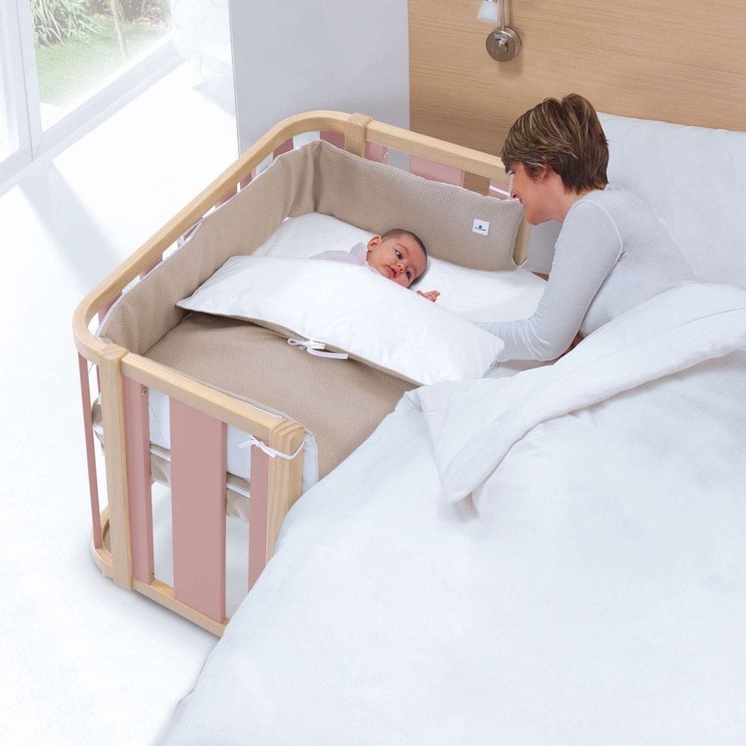 Mini Berço Convertível Alondra Crea Plus Uno Wood | Quartz com Colchão, Kit Co-Sleeping e Têxteis - Alondra - CREAPLUS1-K22-M5059-TX122
