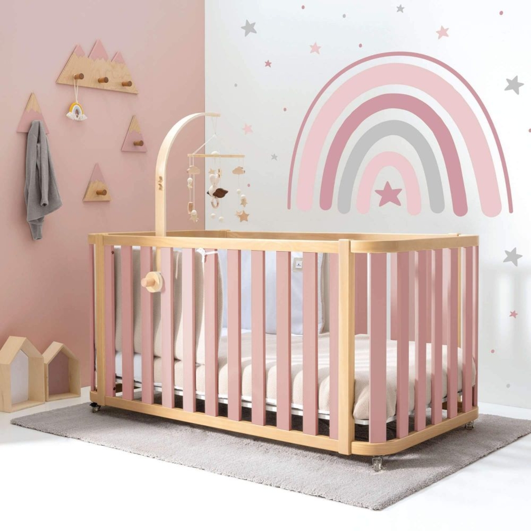 Berço Convertível Alondra Crea Plus Due 4 em 1 com Colchão e Kit Co-Sleeping - Alondra - CREAPLUS2-K34-M5059