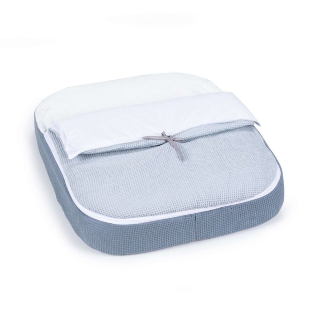 Mini Berço Convertível Alondra Crea Plus Tre Wood | White 4 em 1 com Têxteis Mini Berço - Alondra - CREAPLUS3-K40-M5011-TX121