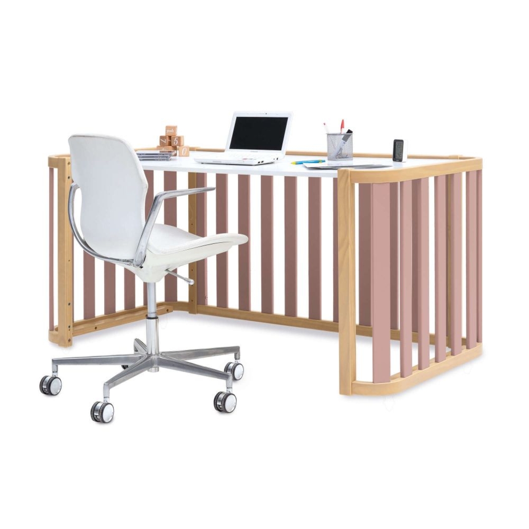 Mini Berço Convertível Alondra Crea Plus Tre Wood | Quartz 4 em 1 com Têxteis Mini Berço - Alondra - CREAPLUS3-K40-M5059-TX178