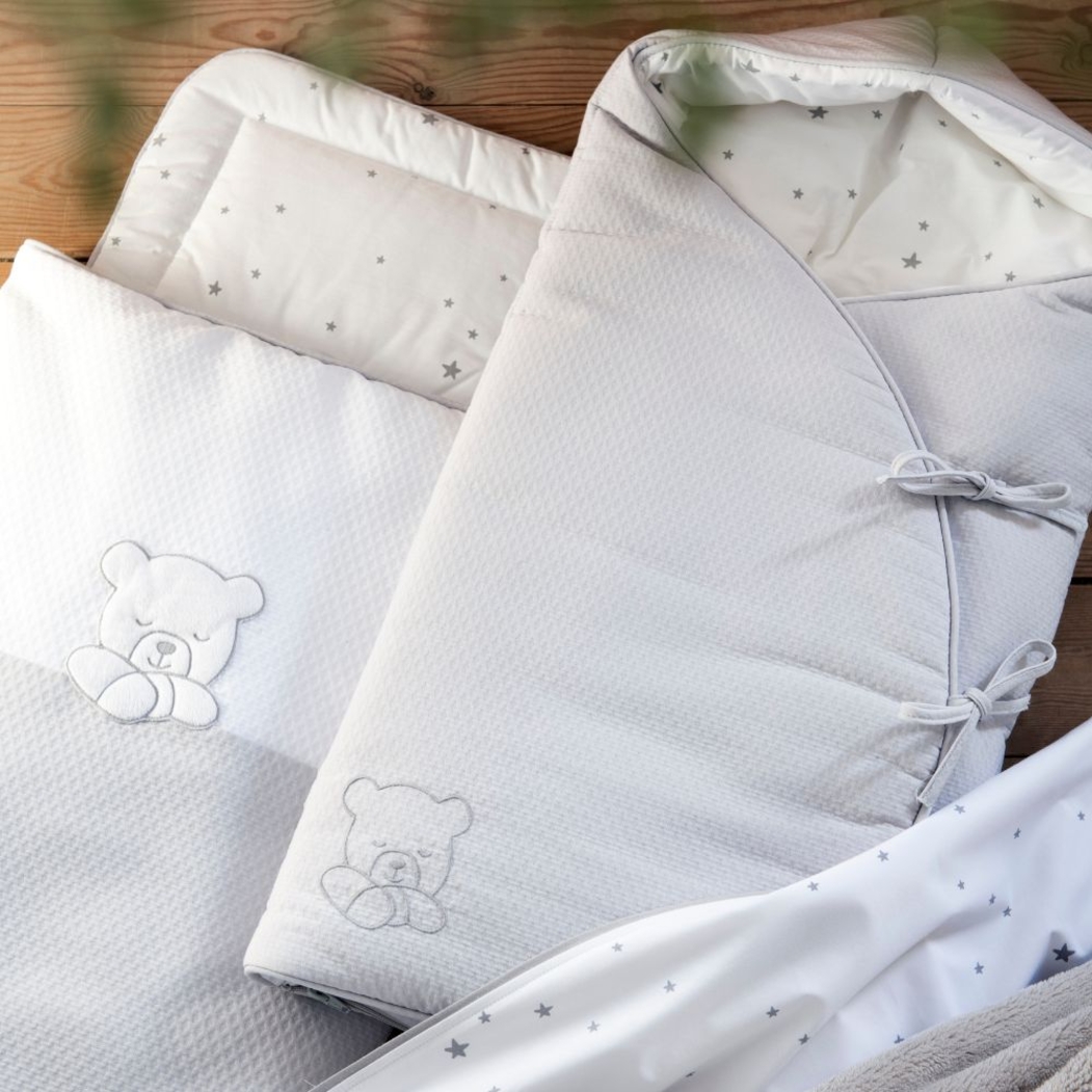 Saco para Babycoque Petit Praia Teddy Gris - Petit Praia - 8438082913338