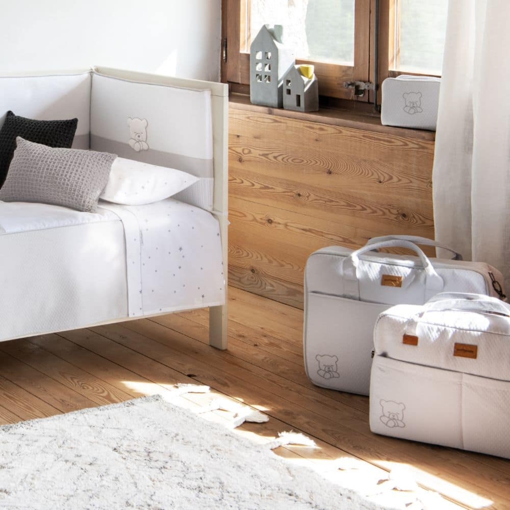 Malote de Maternidade Petit Praia Teddy Gris - Petit Praia - 8438082913260