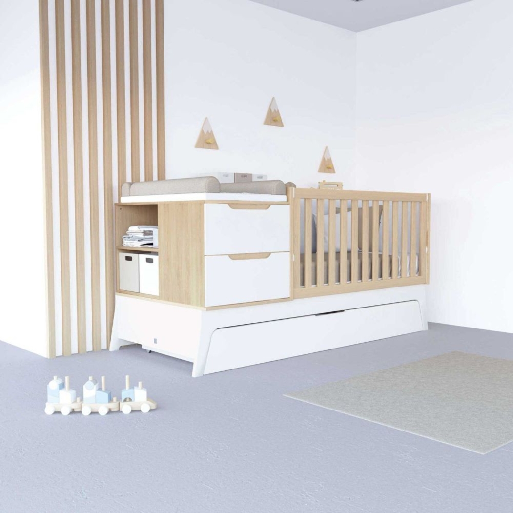 Convertível Alondra Zen com Colchão, Muda-Fraldas e Textéis - Alondra - K460CCOL-M8411-TX127