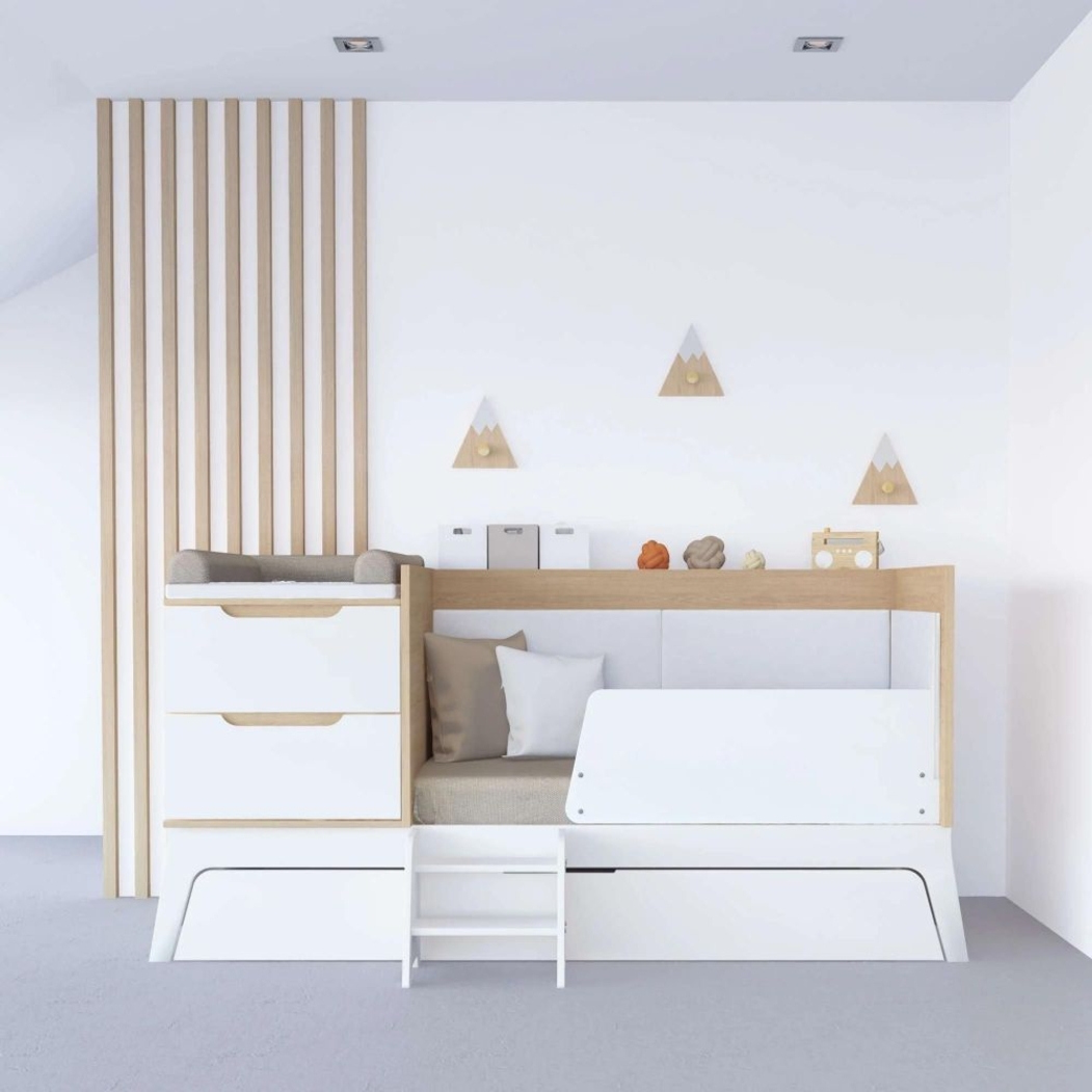 Convertível Alondra Zen com Colchão, Muda-Fraldas e Textéis - Alondra - K460NCOL-M8411-TX121