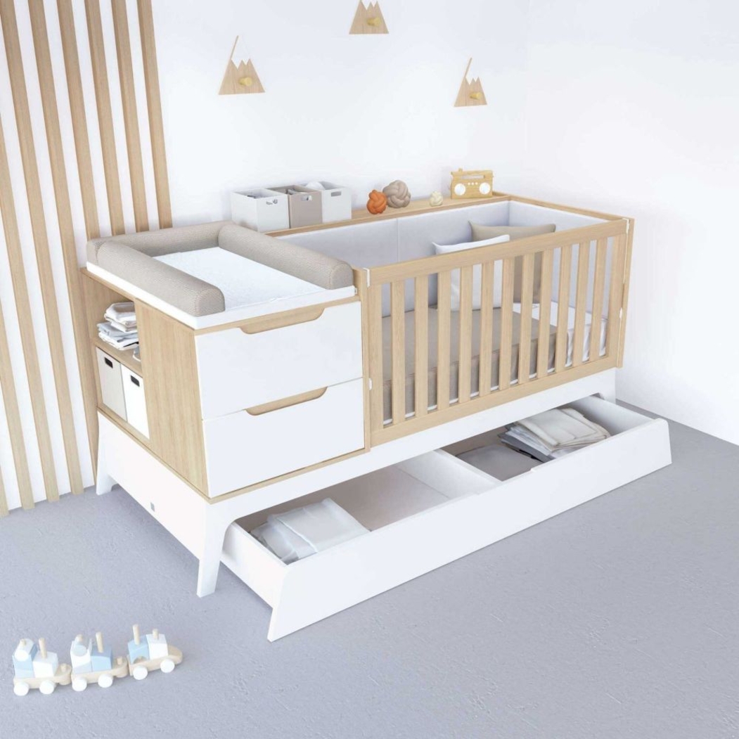 Convertível Alondra Zen com Colchão, Muda-Fraldas e Textéis - Alondra - K460NCOL-M8411-TX128