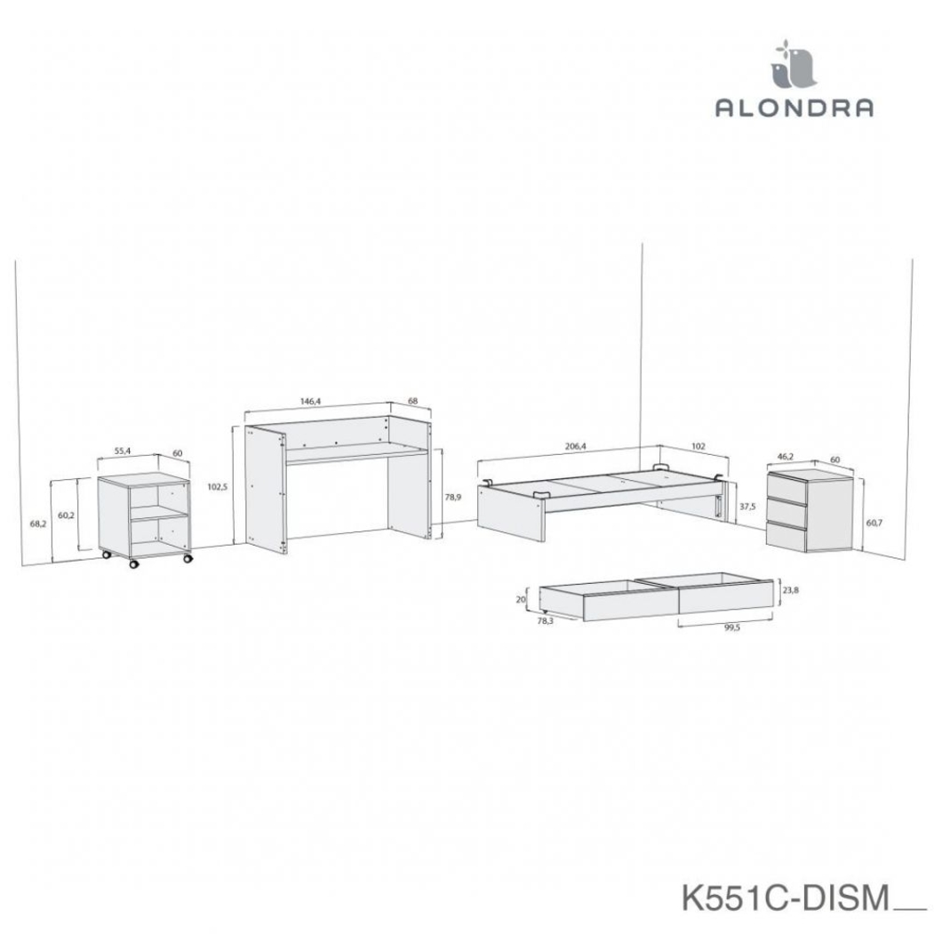 Convertível Alondra Sero Kubo Beige - Alondra - 8431904319356