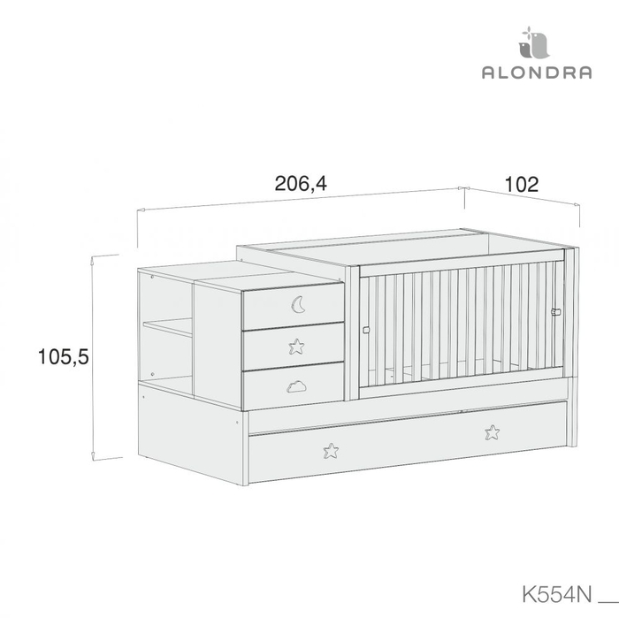 Convertível Alondra Sero Bubble Blue - Alondra - 8431904413825