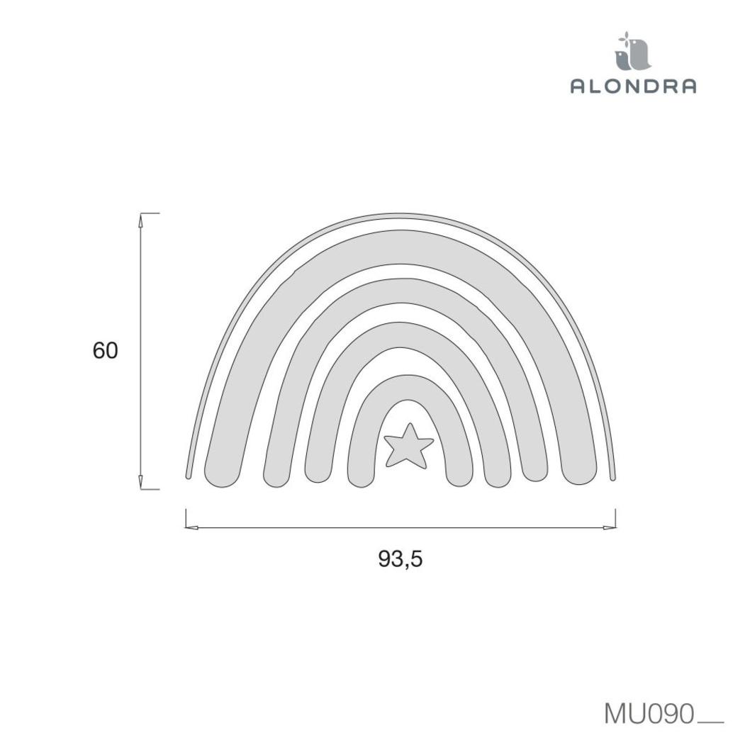 Adesivo de Parede Arco-íris Alondra Arcobaleno - Alondra - 8431904478978