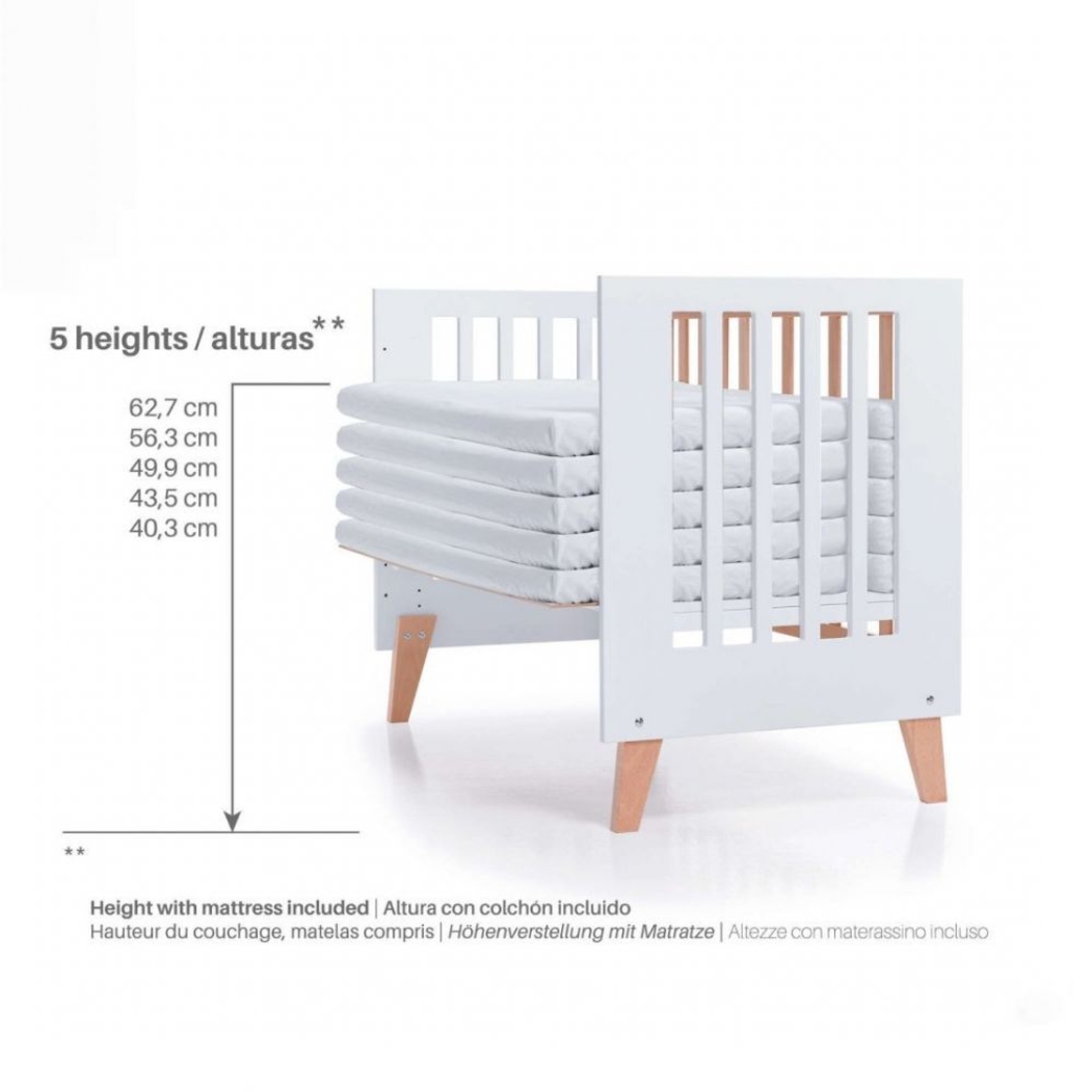 Berço Convertível Alondra Nexor Wood 3 em 1 com Kit Co-Sleeping - Alondra - NEXOR-K10-M5695