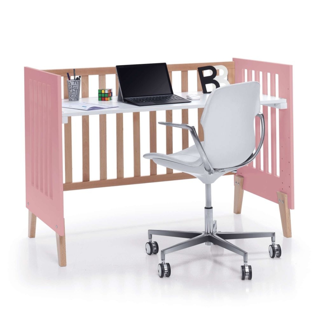 Berço Convertível Alondra Nexor Wood | Quartz 4 em 1 com Kit Co-Sleeping e Têxteis - Alondra - NEXOR-K12-M5995-TX153