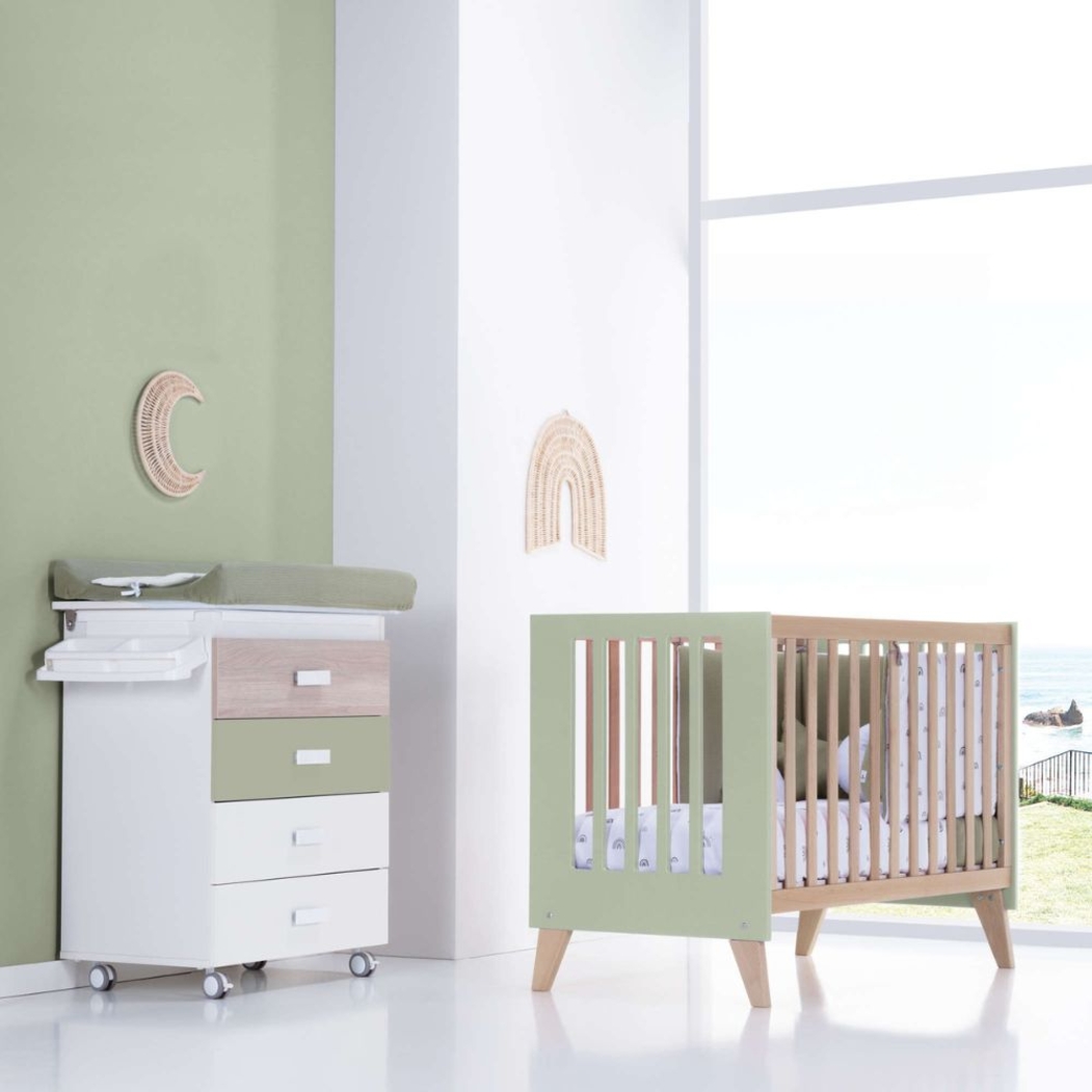 Berço Convertível Alondra Nexor Wood 4 em 1 com Barra Infantil - Alondra - NEXOR-K17-M5695