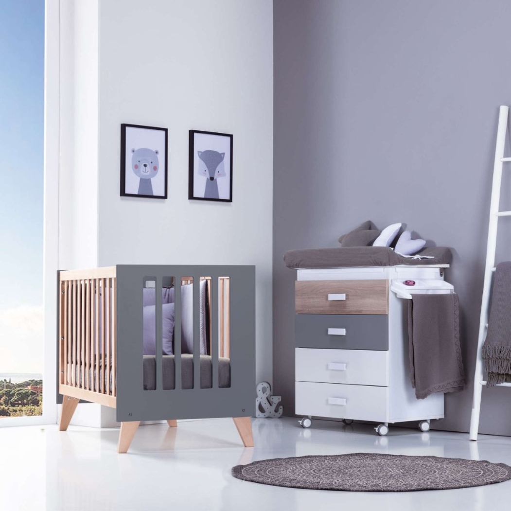 Berço Convertível Alondra Nexor Wood 4 em 1 com Barra Infantil e Kit Co-Sleeping - Alondra - NEXOR-K18-M6995