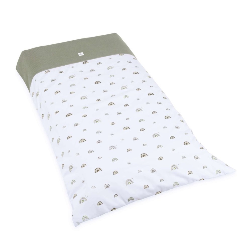 Berço Alondra Omni Erba 5 em 1 com Barra Infantil, Kit Co-Sleeping e Têxteis Espuma do Mar (60x120cm) - Alondra - OMNI-K14-M7756-TX127