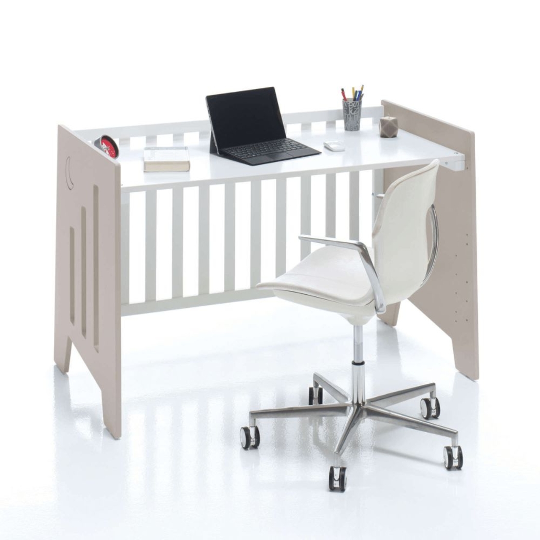 Berço Alondra Omni Beige 5 em 1 com Colchão, Barra Infantil, Kit Co-Sleeping e Têxteis - Alondra - OMNI-K16-M7753-TX127