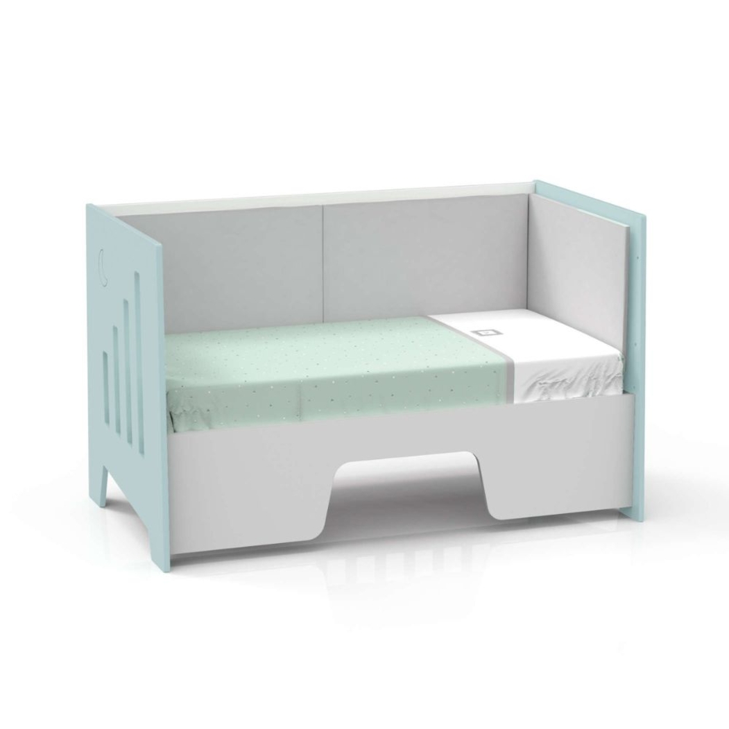 Berço Alondra Omni XL Mint 6 em 1 com Barra Infantil, Kit Co-Sleeping e Têxteis - Alondra - OMNIXL-K14-M7755-TX114