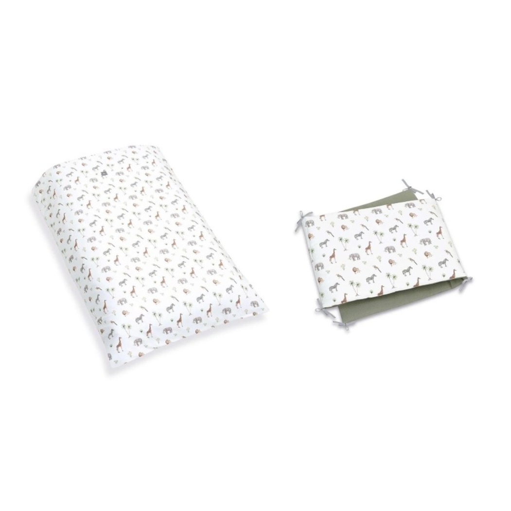 Berço Alondra Omni XL Beige 6 em 1 com Colchão, Barra Infantil e Têxteis - Alondra - OMNIXL-K15-M7753-TX147