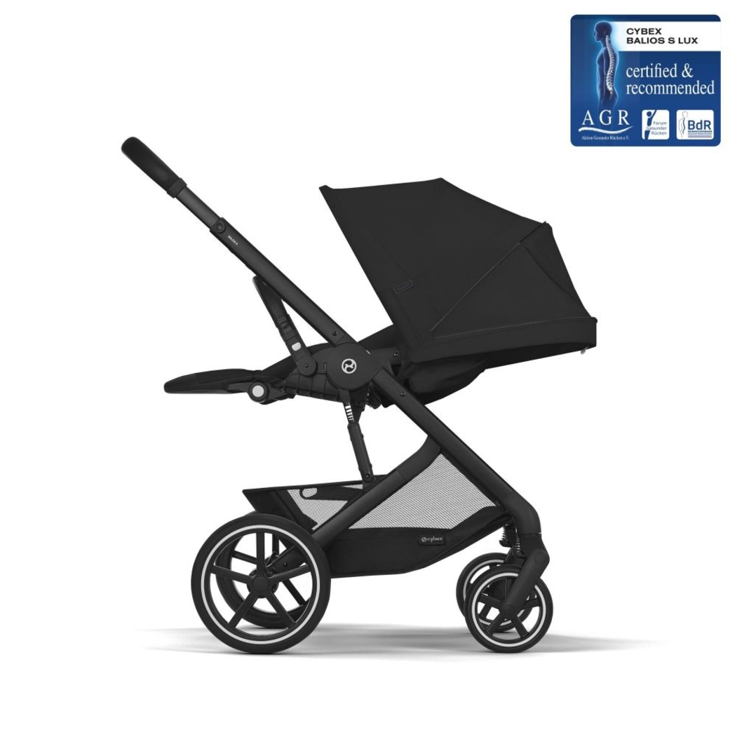 Carrinho de Bebé Balios S Lux Black, Babycoque Cloud T i-Size Plus e Base T Isofix i-Size Cybex - Cybex - PACKBALIOS008-002