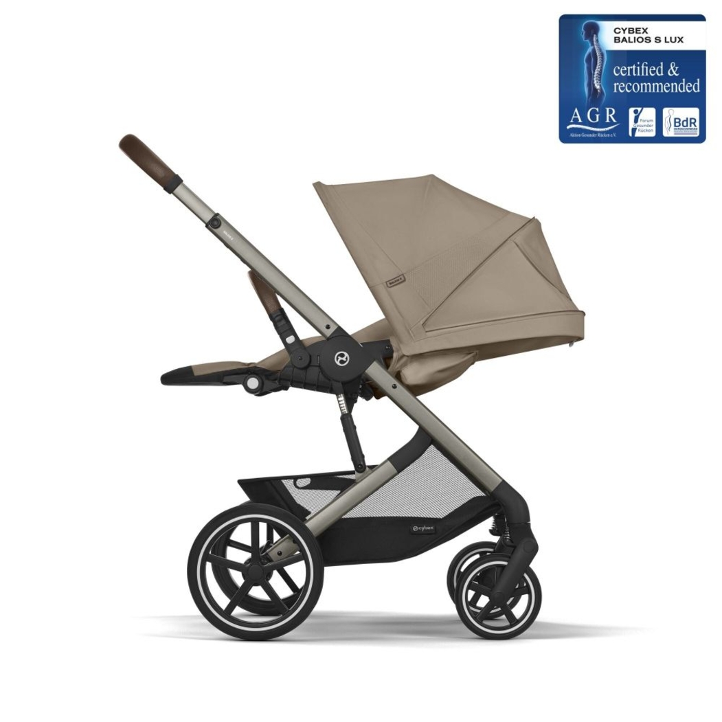Carrinho de Bebé Balios S Lux Taupe, Babycoque Cloud T i-Size Plus e Base T Isofix i-Size Cybex - Cybex - PACKBALIOS024-006