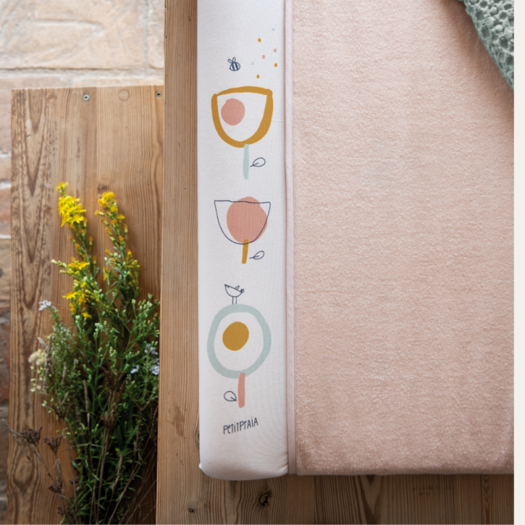 Colchão e Forra Muda-Fraldas Petit Praia Garden - Petit Praia - PACKGARDEN001-001