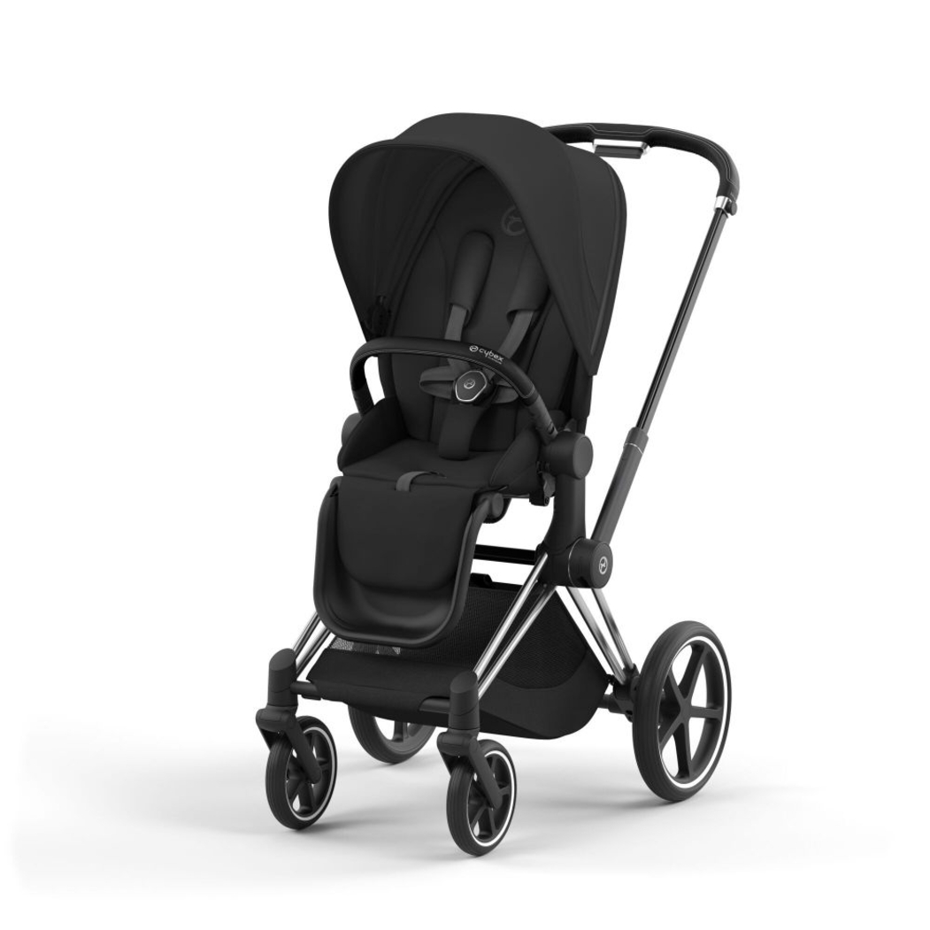 Carrinho de Bebé Priam Chrome Black, Babycoque Cloud T i-Size e Base T Isofix i-Size Cybex - Cybex - PACKPRIAM006-002