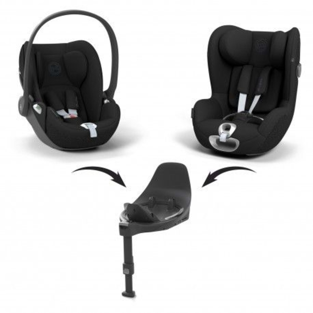 Carrinho de Bebé Priam Matt Black, Babycoque Cloud T i-Size e Base T Isofix i-Size Cybex - Cybex - PACKPRIAM014-001