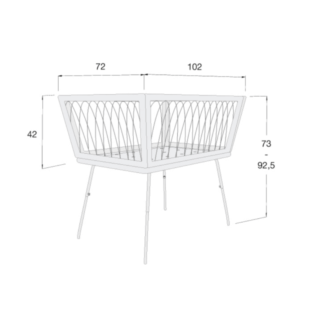 Mini Berço em Vime Alondra Moai 3 em 1 - Alondra - 8431904446571