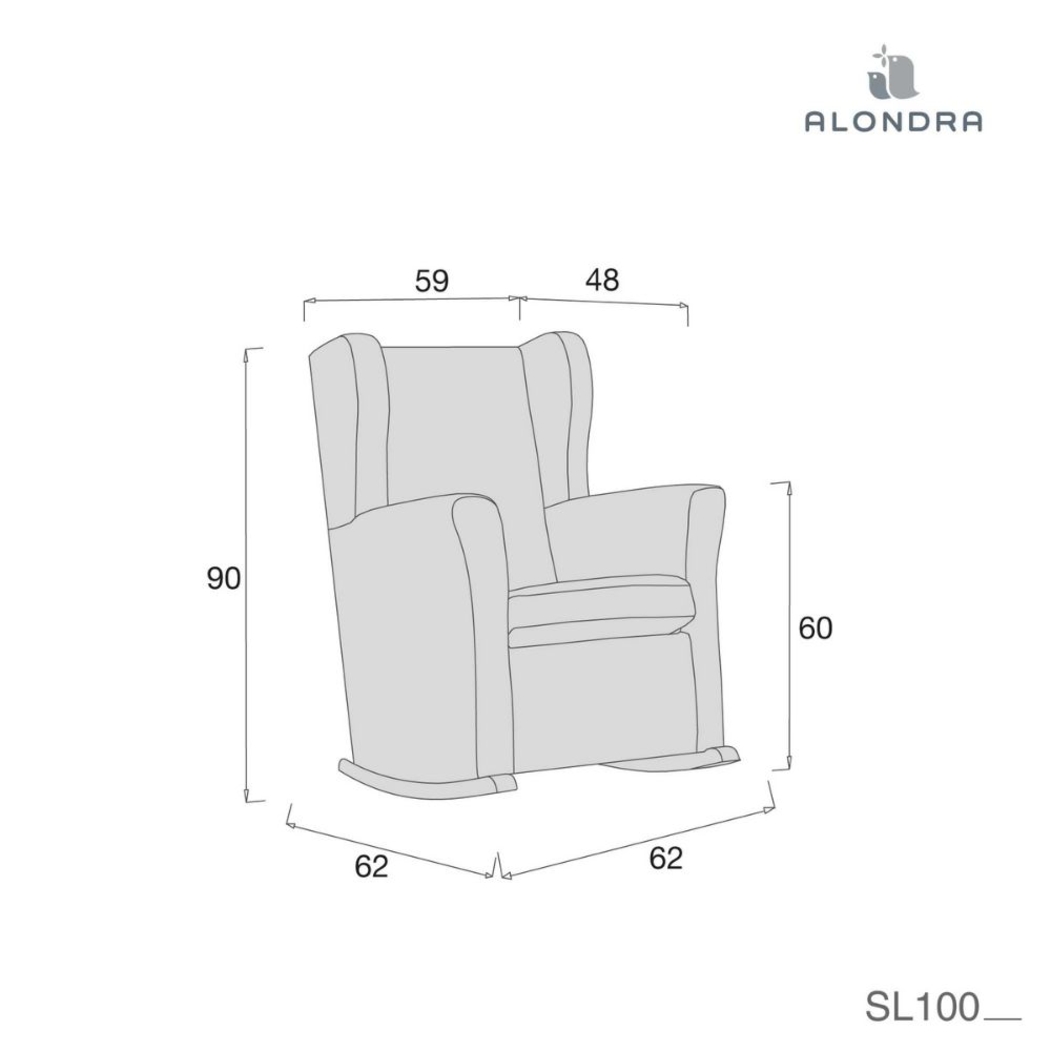 Sofá Alondra Sogno Tecido - Alondra - 8431904449763